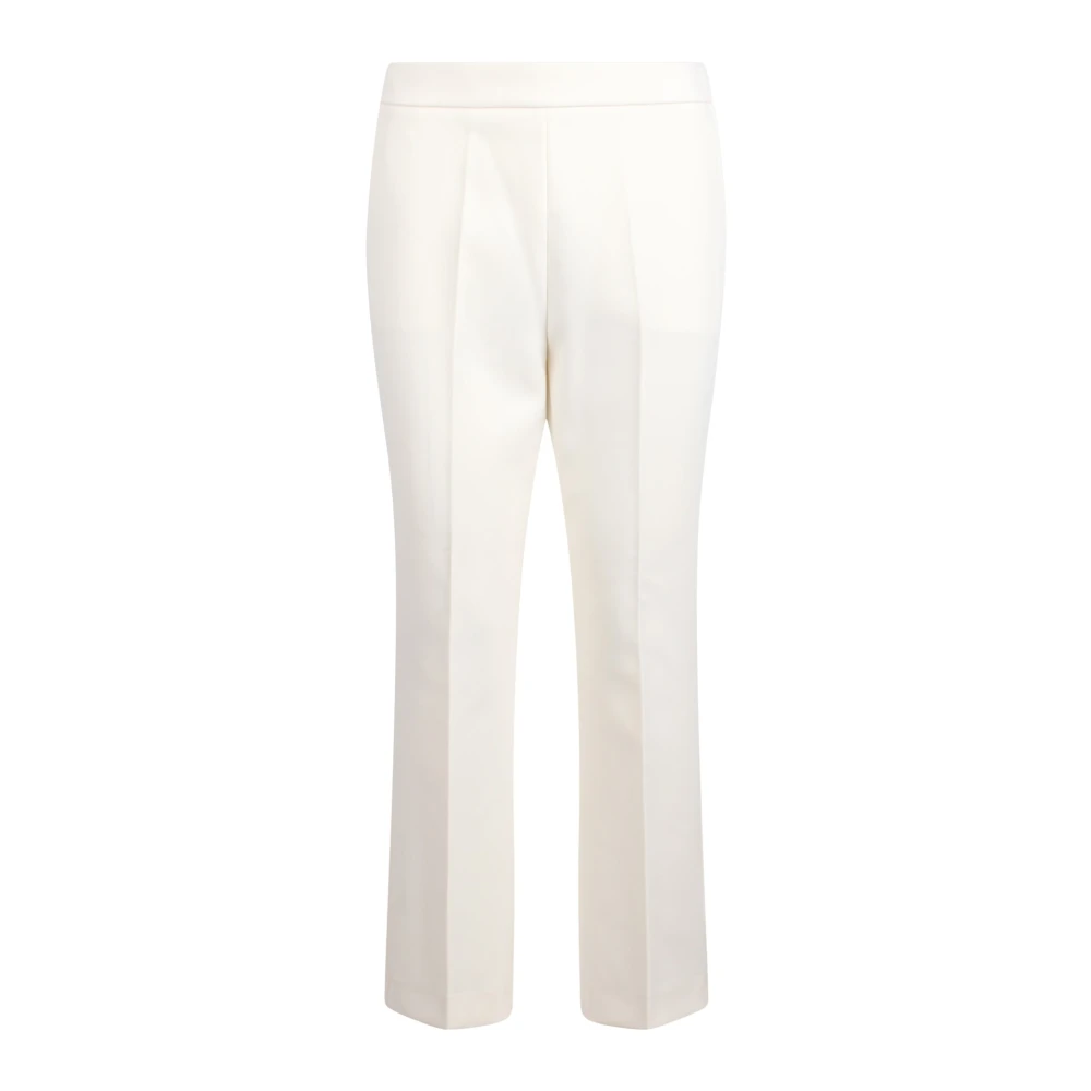 Max Mara Parata Straight Leg Broek met Zijrits White Dames