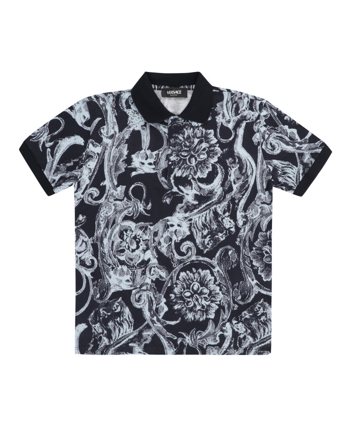 polo-en-coton-avec-imprime-barocco