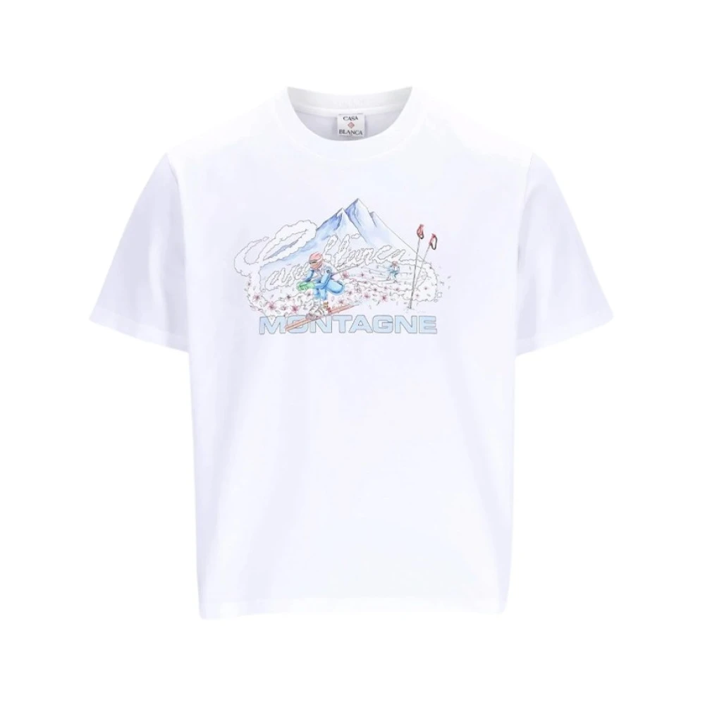 Casablanca Vit Stilren T-Shirt För En Trendig Look