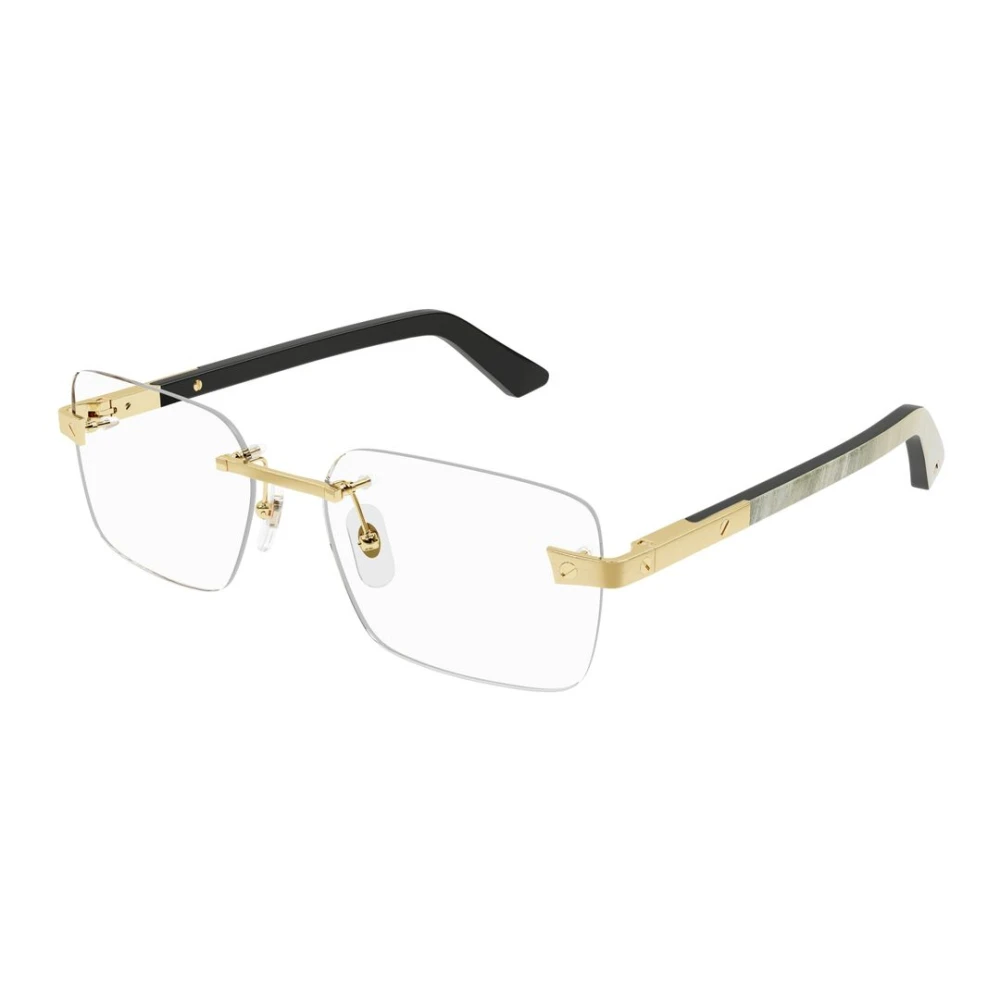 Cartier Metalen optische bril voor heren Yellow Unisex