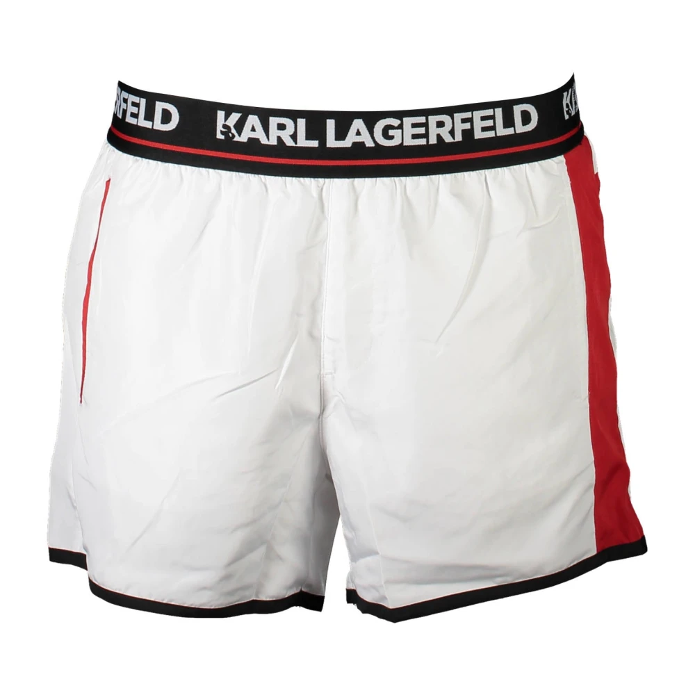 Karl Lagerfeld Men's White Beachwear, S, Clothing
