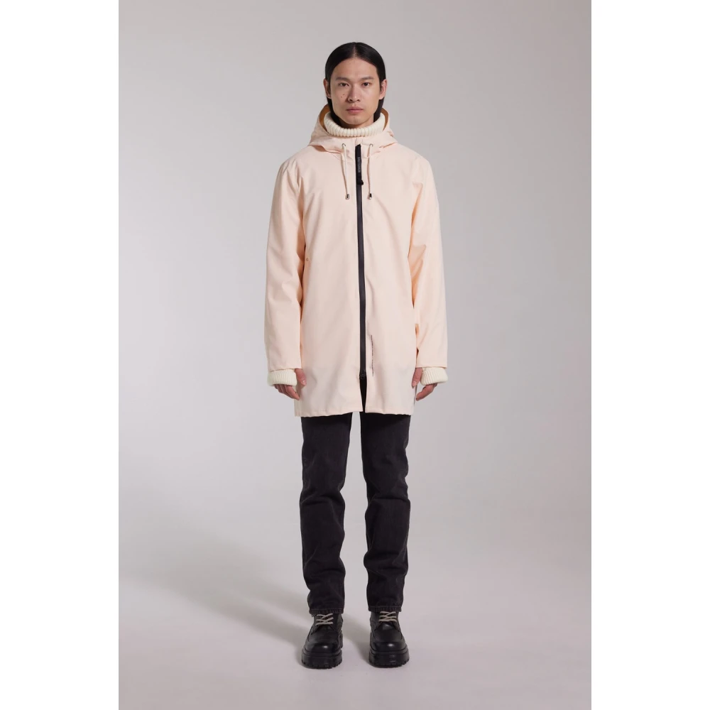 Stutterheim Lichtgewicht Waterdichte Rits Regenjas Orange Heren