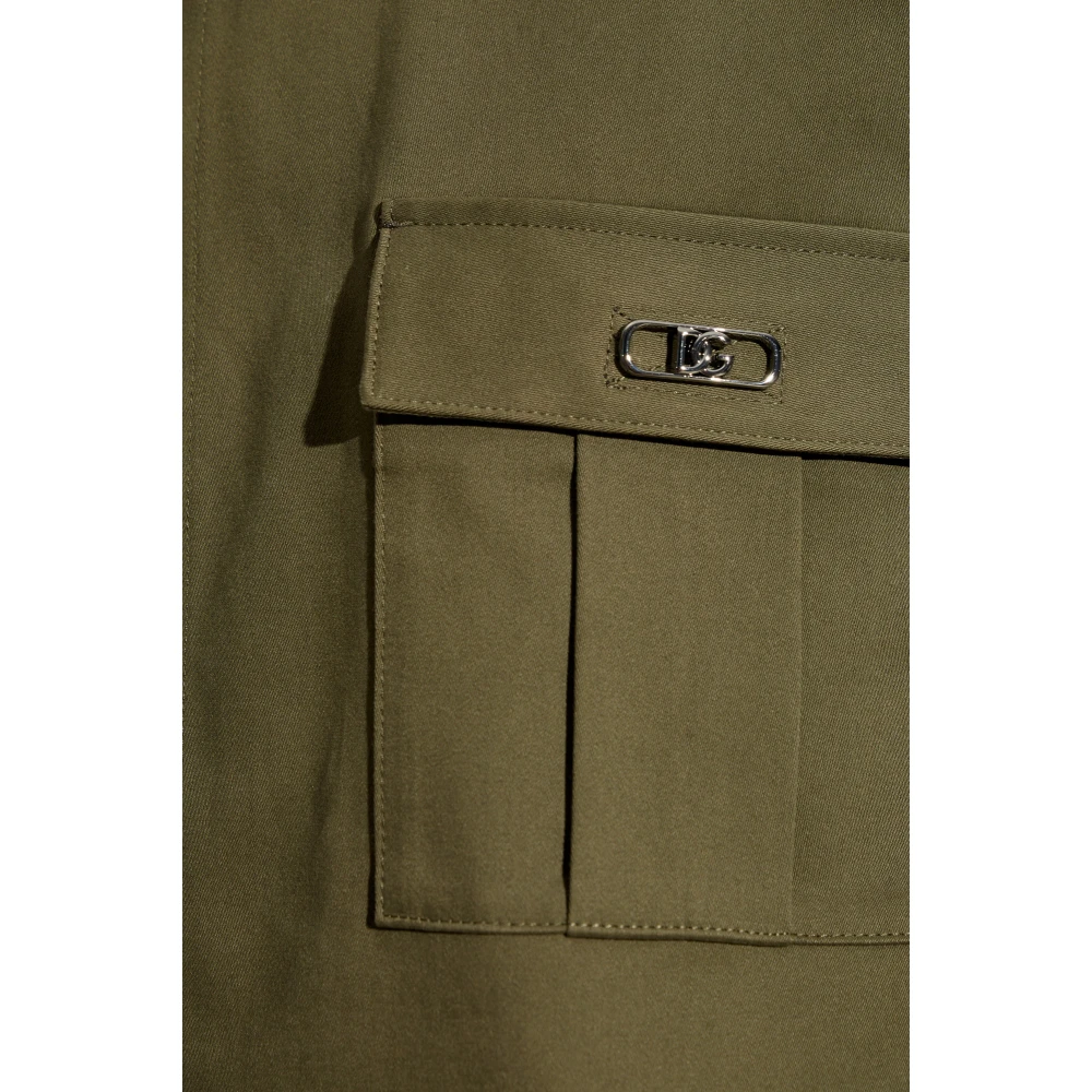 Dolce & Gabbana Shirt met logo Green Heren