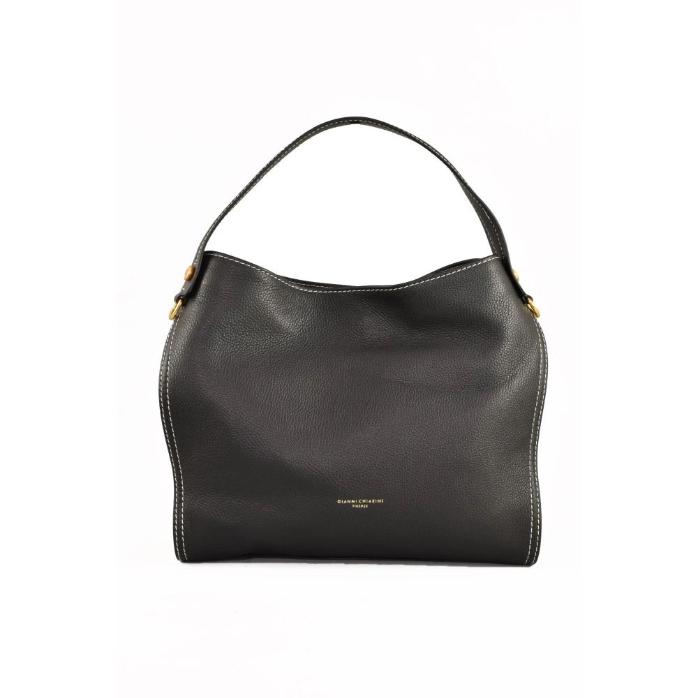Gianni Chiarini Leren Schoudertas White Dames