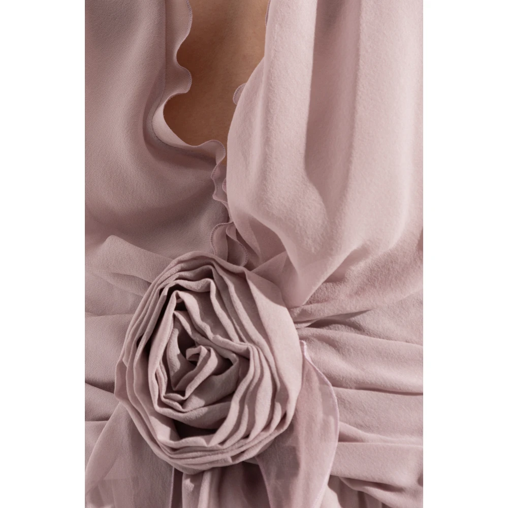 Blumarine Zijden jurk met open rug Purple Dames