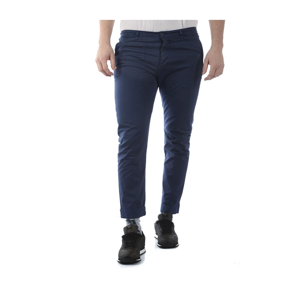 Daniele Alessandrini Men's Blue Slim-Fit Trousers, W33, Jeans Trouser