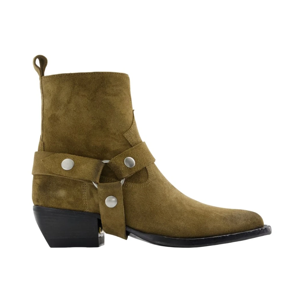 Golden Goose Women's Green Cowboy & Biker Boots, 4 Uk, Debbie Ankle Boots