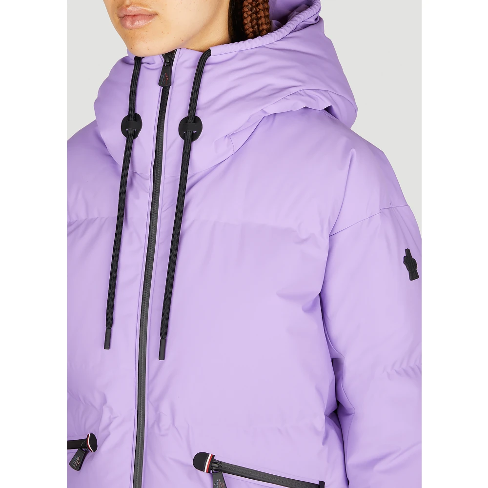 Moncler Matte Finish Short Down Jacket Purple Dames