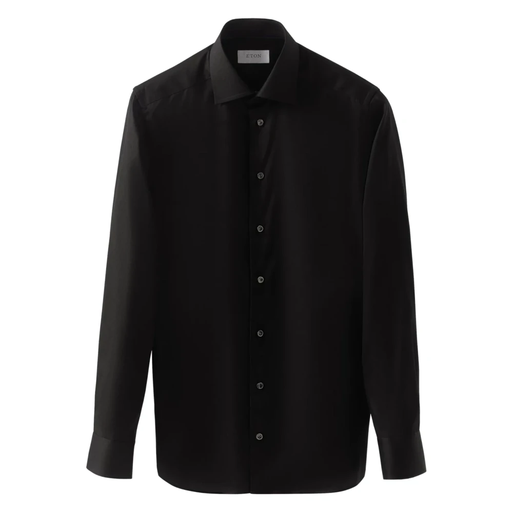Eton , Herren, Shirts, Schwarzk, Xs