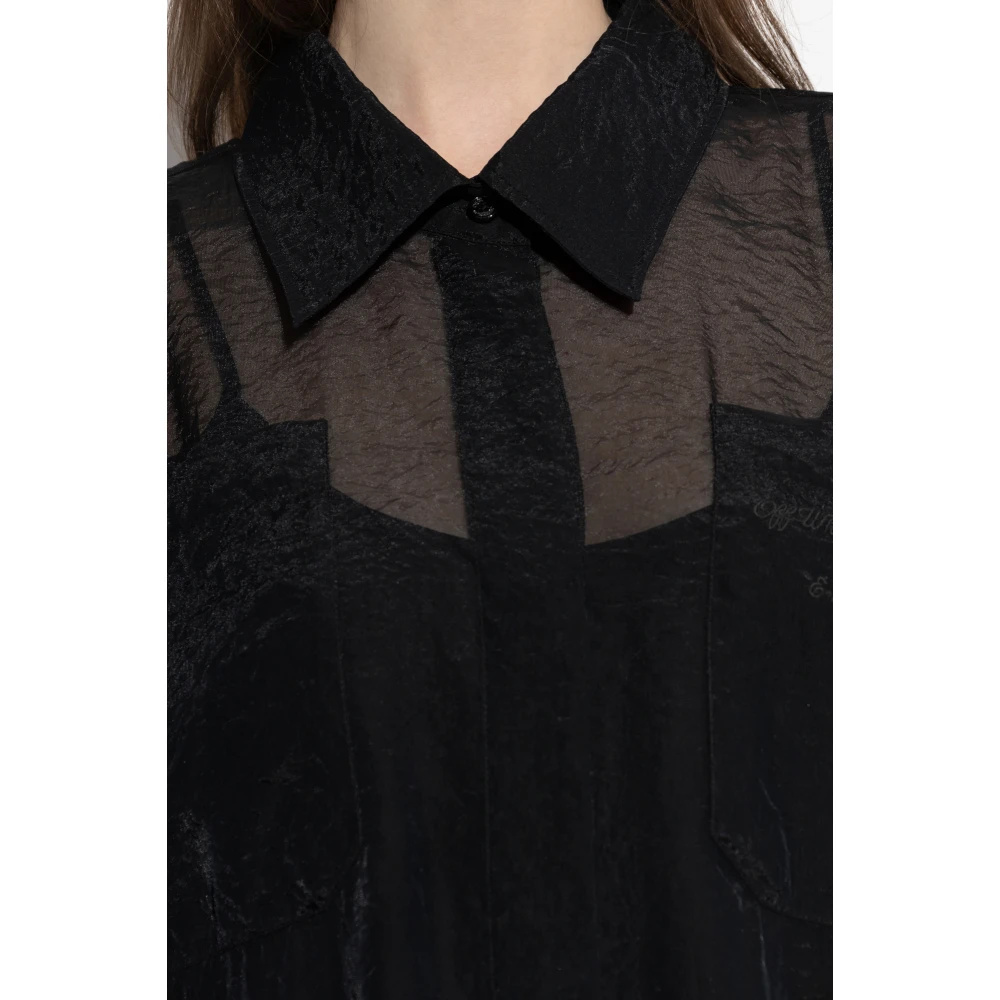 Off White Overhemdjurk Black Dames