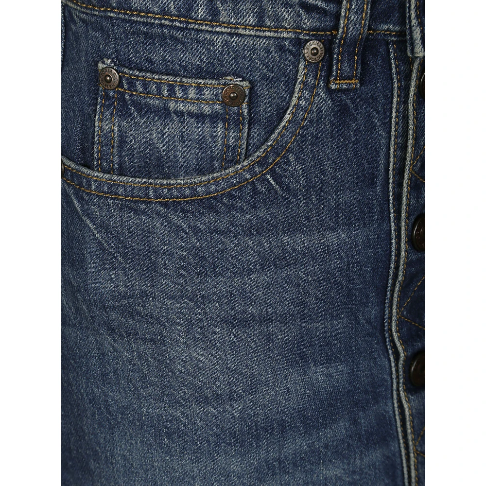 Victoria Beckham Hoge taille denim kokerrok Blue Dames