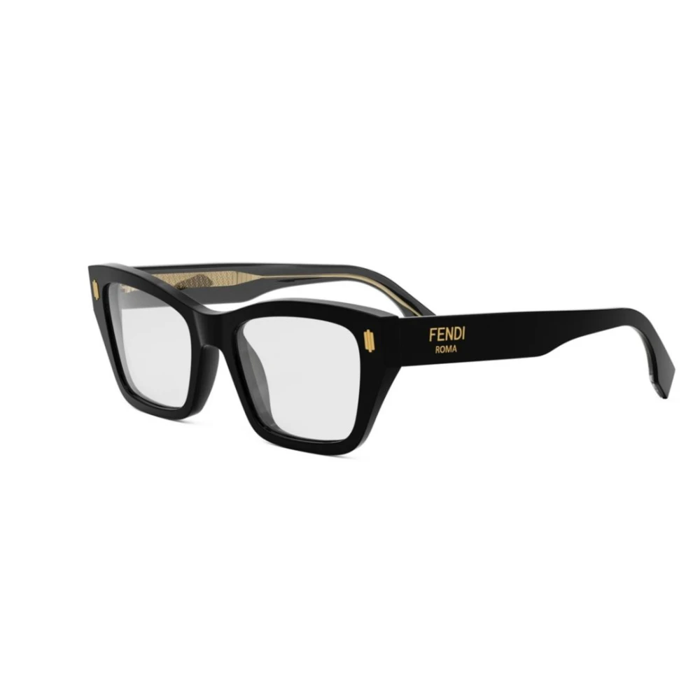 Fendi Unisex Black Glasses, 52 Mm, Stylish Eyewear For Your Look