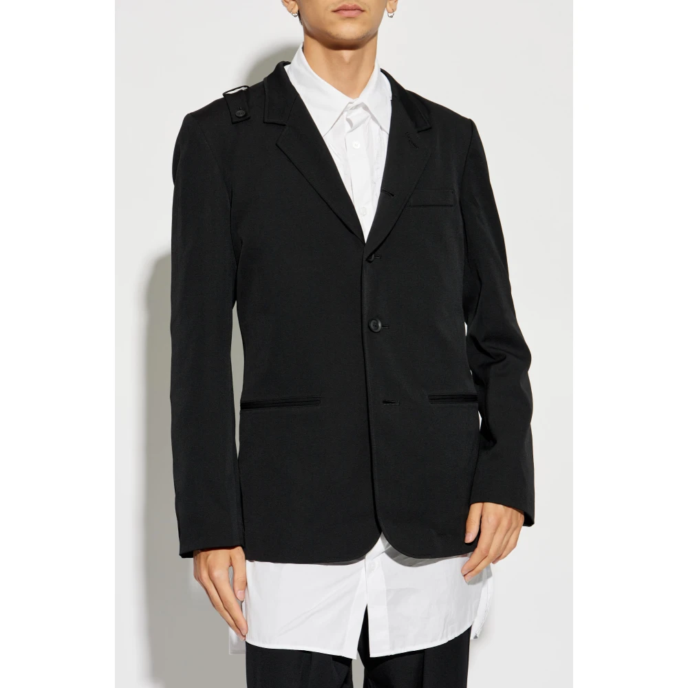Y-3 Blazer met open revers Black Heren