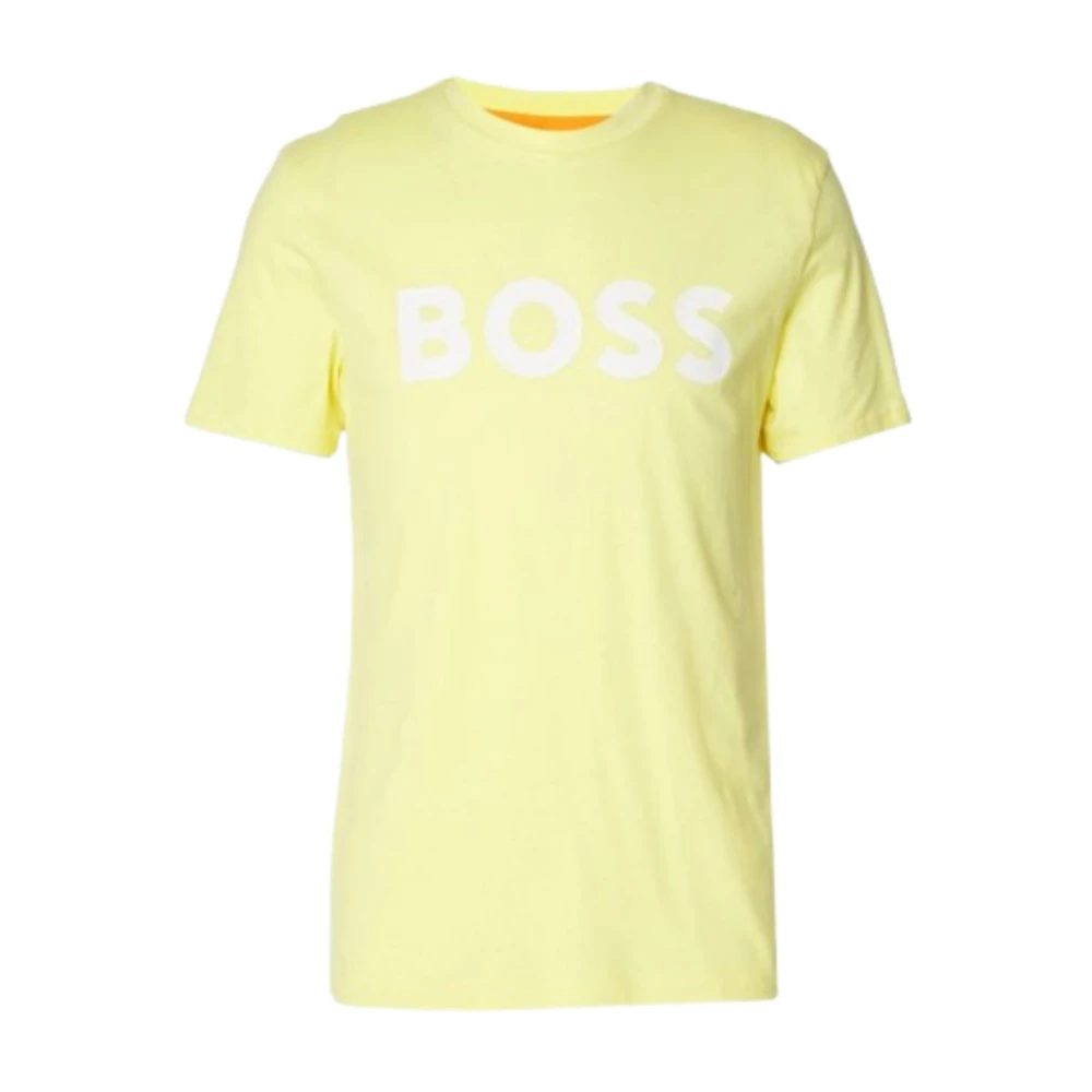 Hugo Boss Mannen Thinking T-shirt Yellow Heren