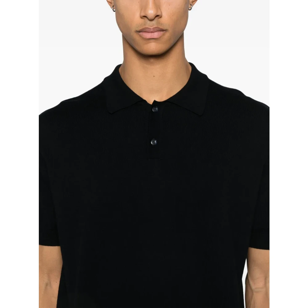 Woolrich Blauw Poloshirt met Geribbelde Details Blue Heren