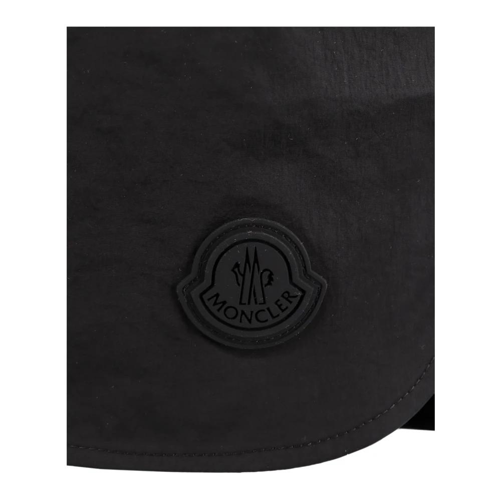 Moncler Nylon Zwembroek met Logopatch Black Heren