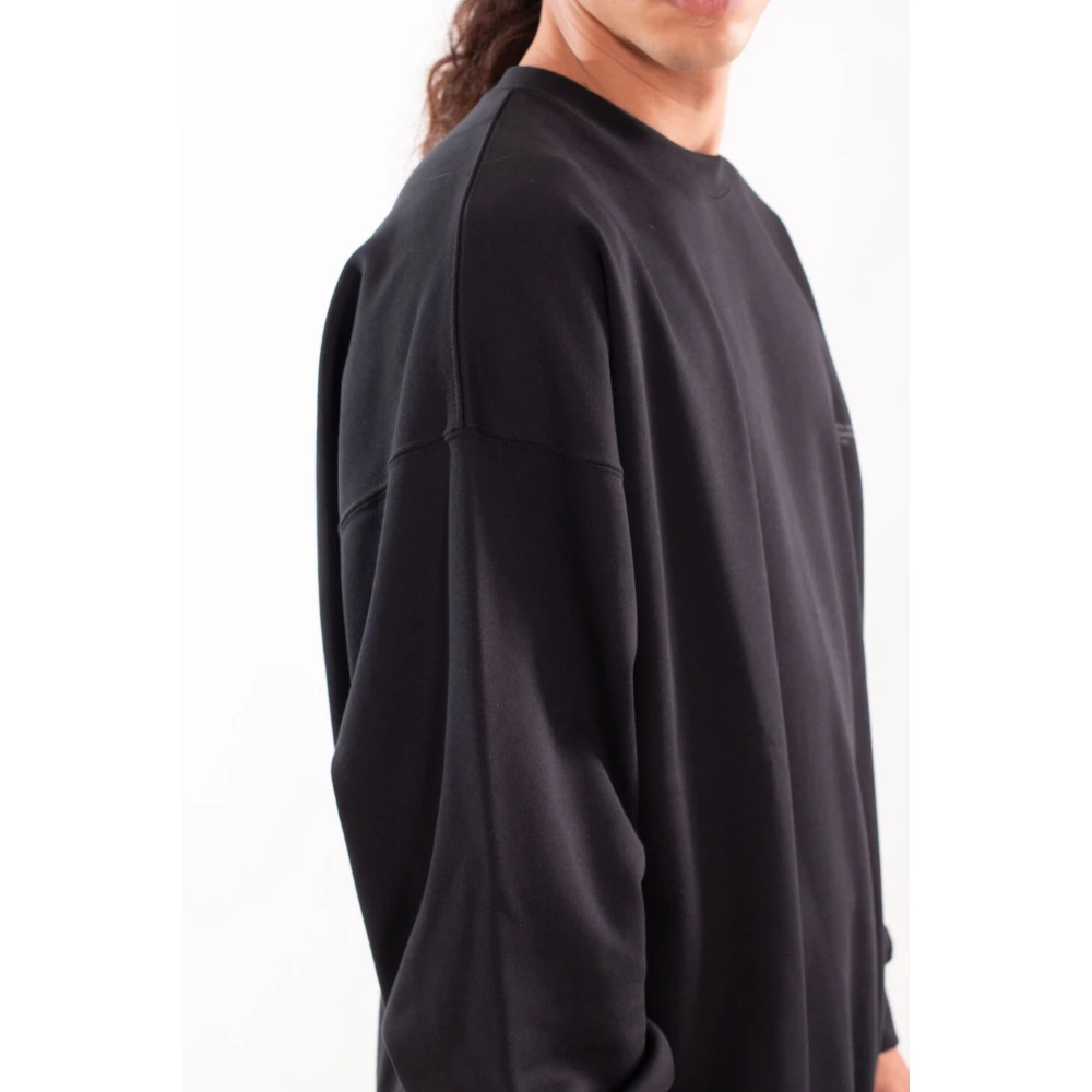 Y-3 Zwart Faded Logo Sweatshirt Black Heren
