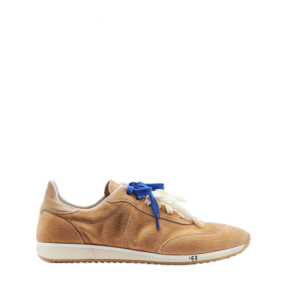 Patrizia Pepe Kvinno Beige Skor Dam, 37 Eu, Suede Running Skin Sneakers