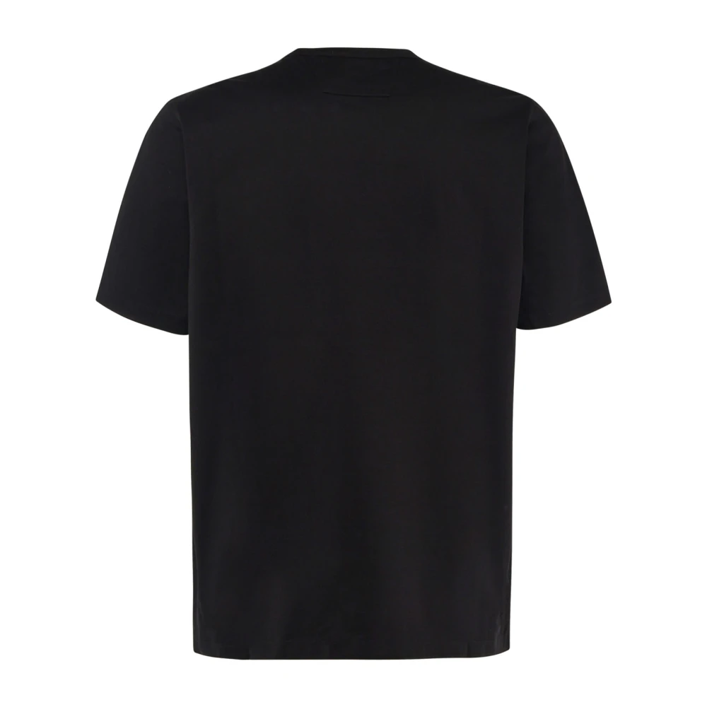 C.P. Company Zwarte Katoenen T-shirt met Ronde Kraag Black Heren