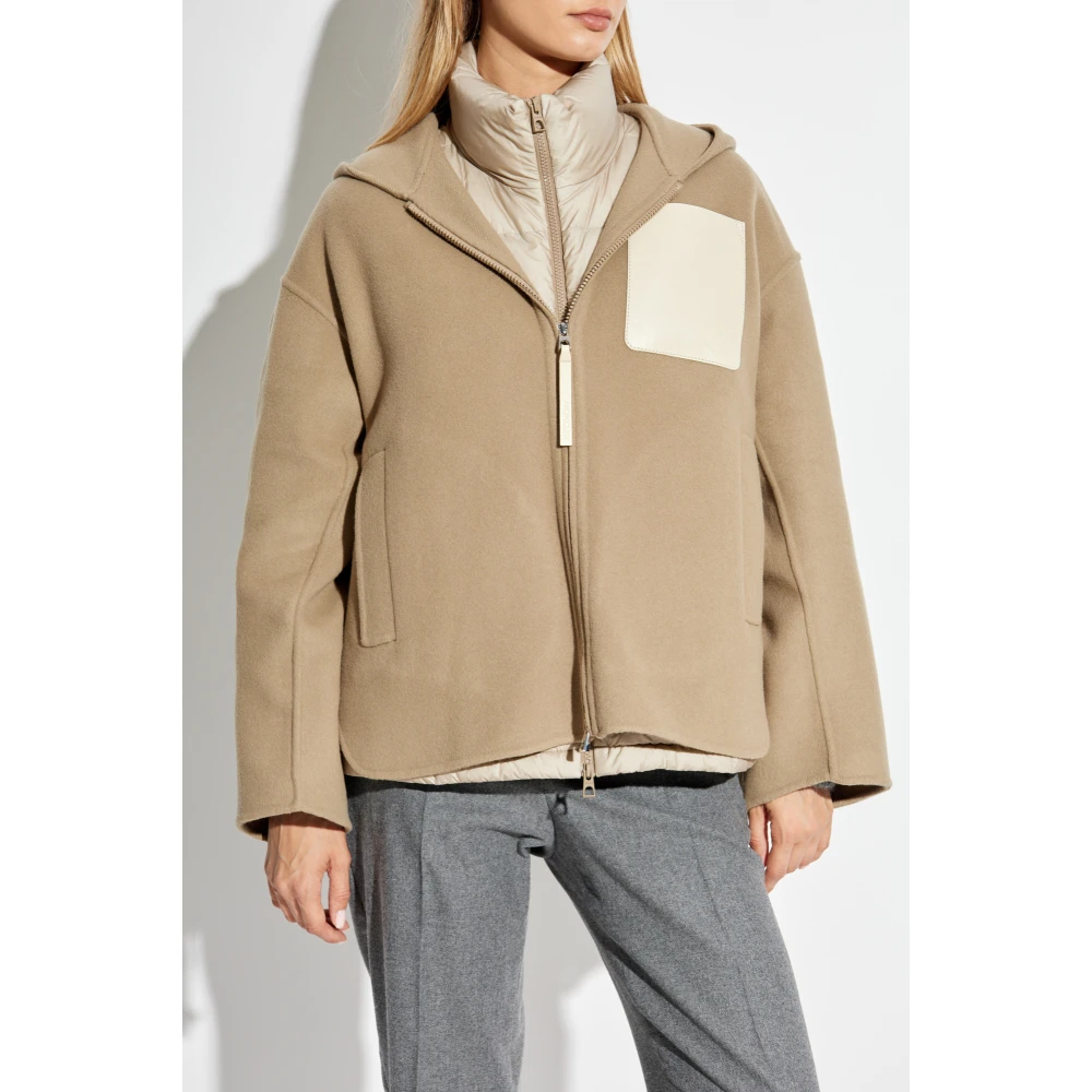Moncler Tweelaagse jas Almandine Beige Dames