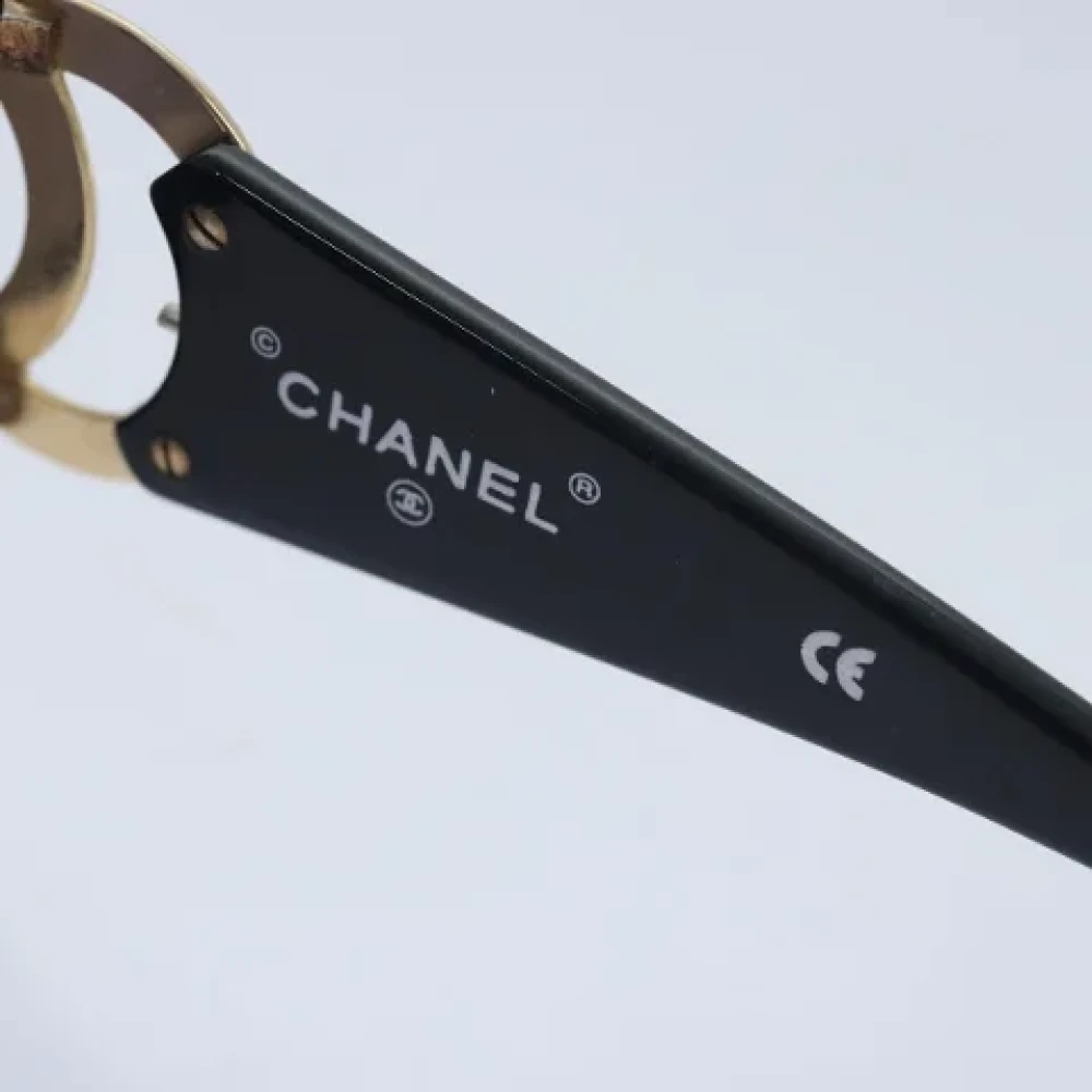 Chanel Vintage Pre-owned Plastic sunglasses Black Dames