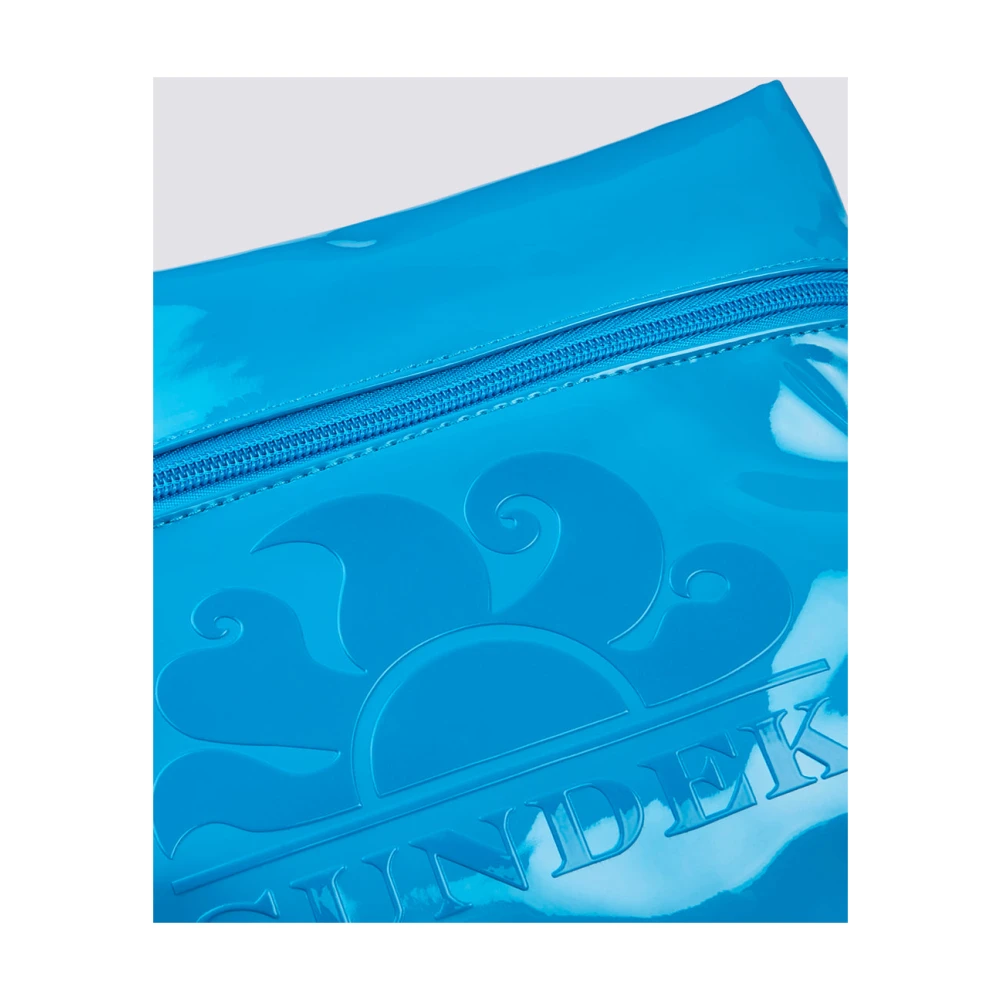 Sundek Logo Clutch Tas Blue Dames
