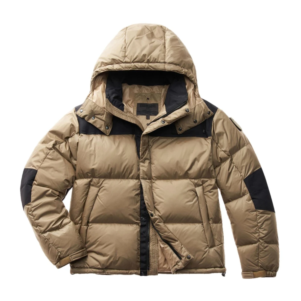 Blauer Men's Beige Winter Jackets, S, Nylon Hooded Jacket