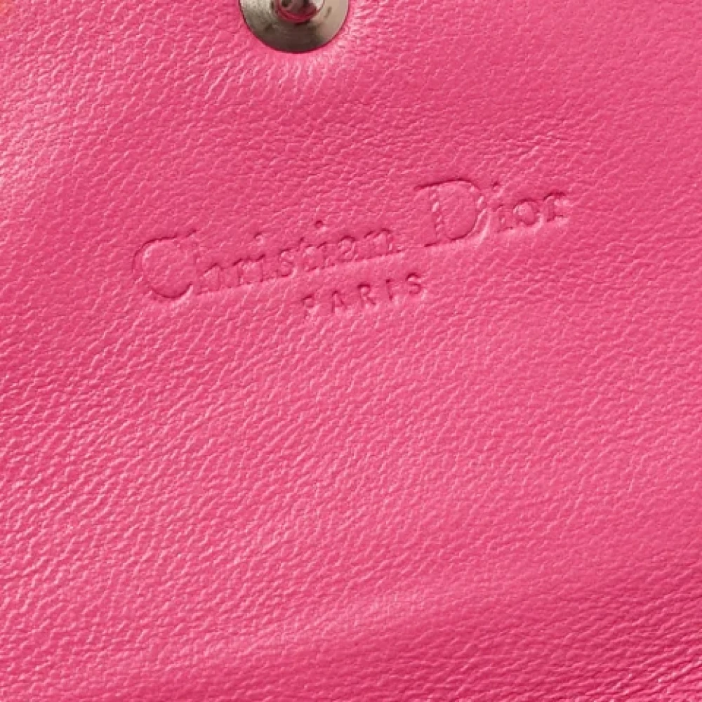 Dior Vintage Pre-owned Leather wallets Pink Dames