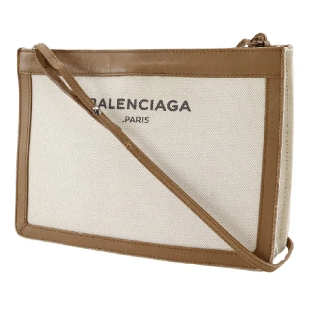 Balenciaga Vintage Pre-owned Canvas balenciaga-bags Beige Dames