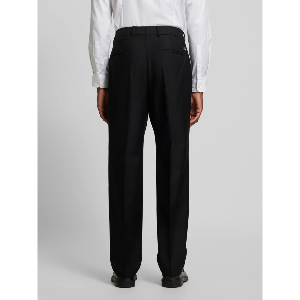 Boss Slim Fit Wol Zwart Broek Peter Black Heren