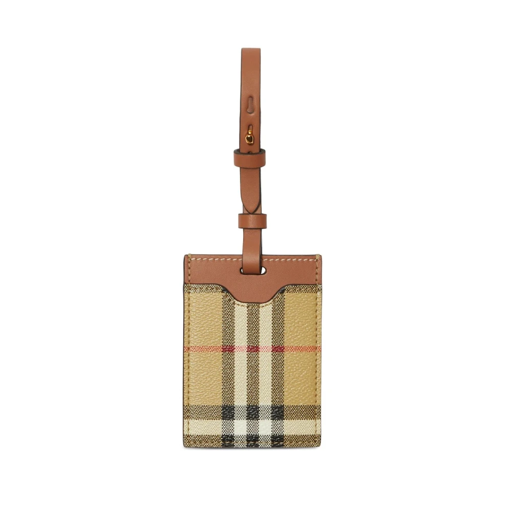 Burberry Unisex Beige Haymarket Check Luggage Tag
