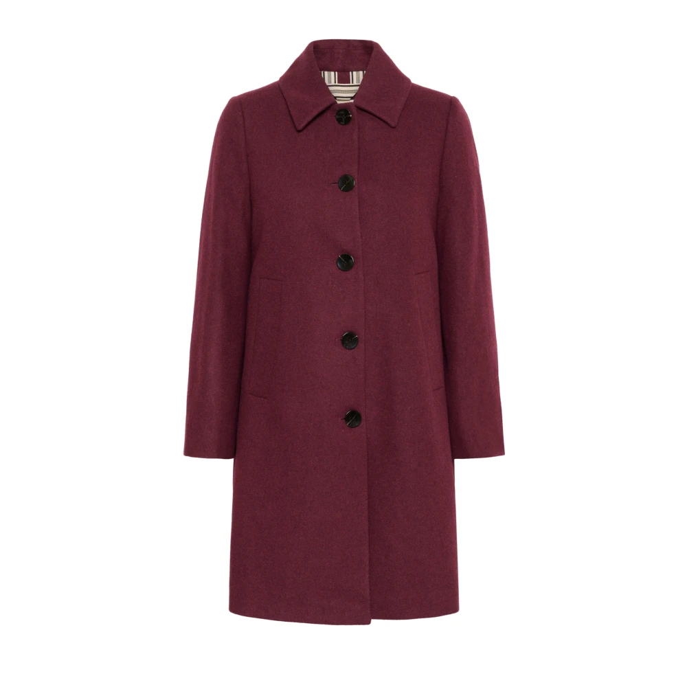 Part Two Women's Red Classic Coat Tawny Port Melange