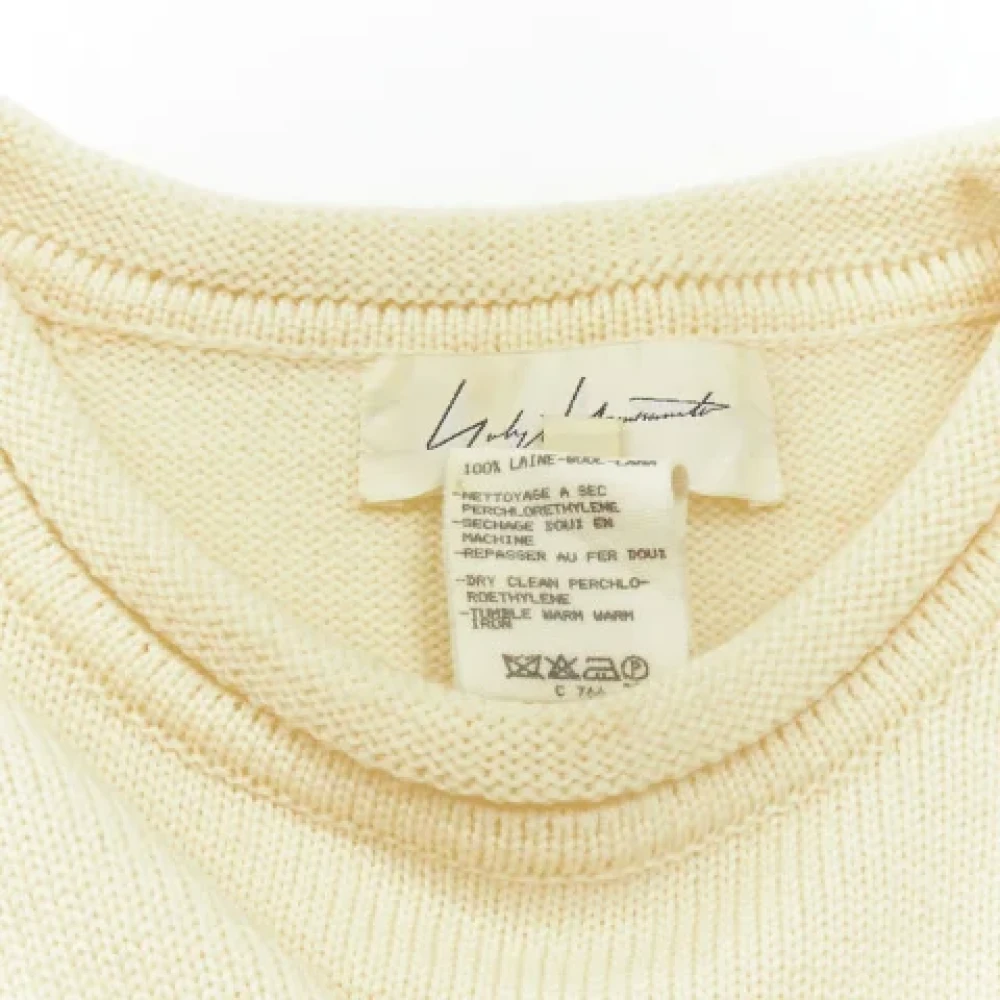 Yohji Yamamoto Pre-owned Wool tops Yellow Dames