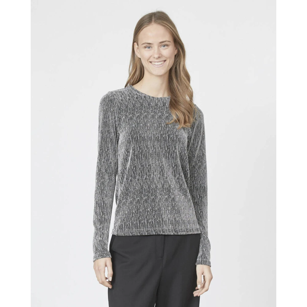 Sisters Point Lange Mouw Vixa Blouse Gray Dames