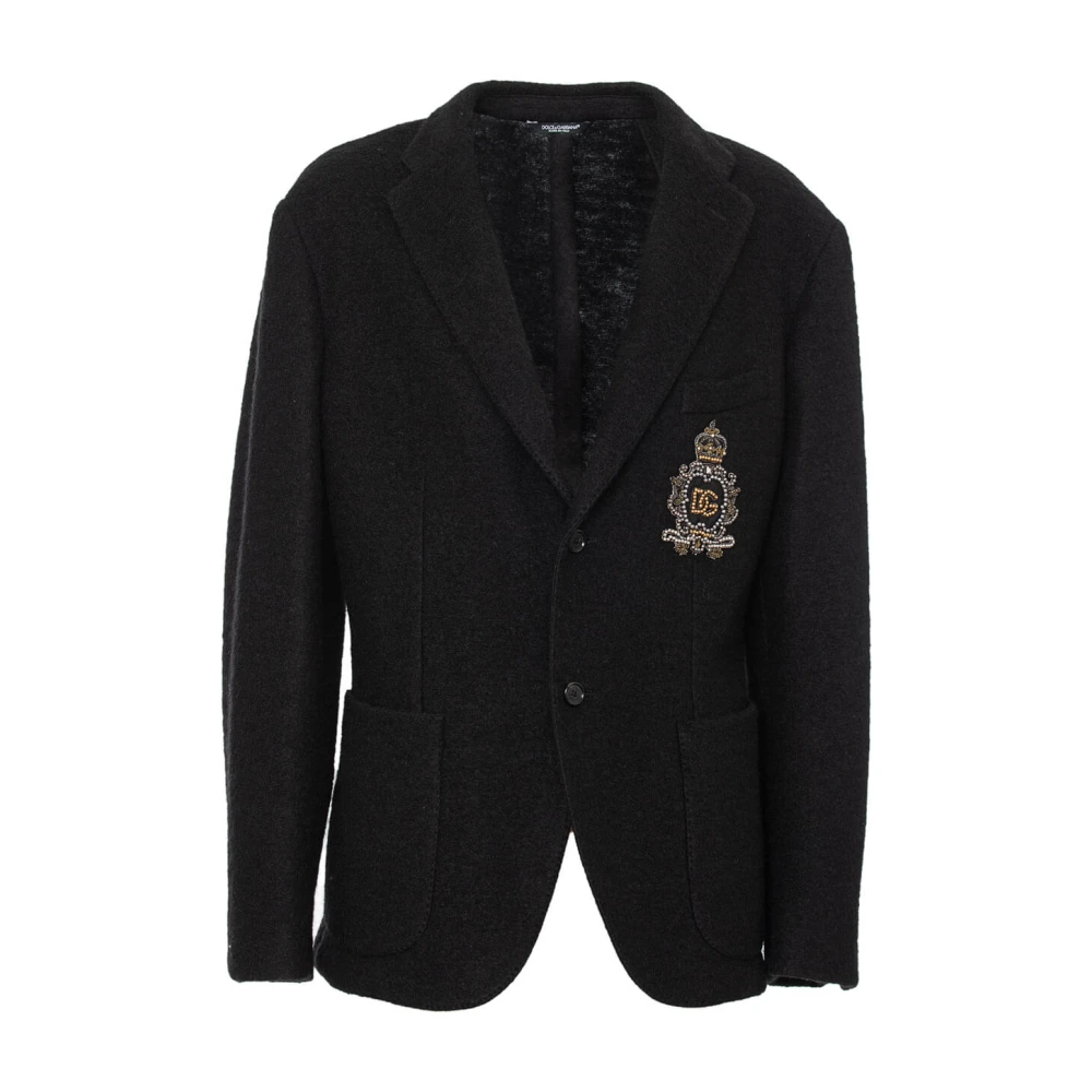 Dolce & Gabbana Stijlvolle Jas voor Mannen Black Heren