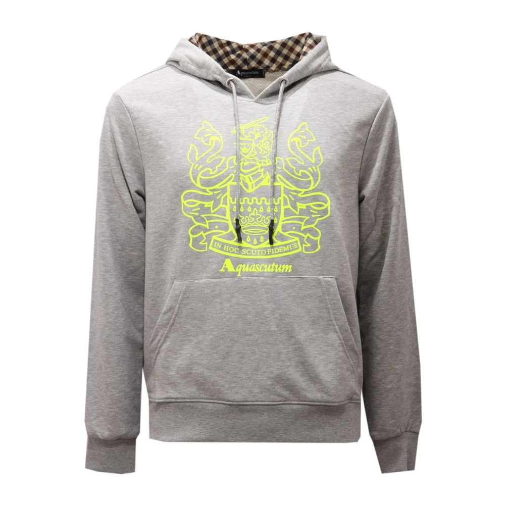 Aquascutum Men's Gray Qmf016l0 Hoodie - Hoodies - M - Sweatshirts & Hoodies