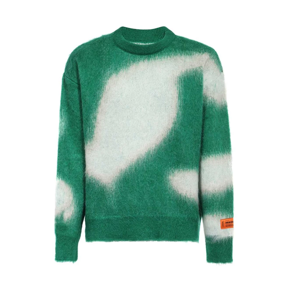 Heron Preston Jacquard motief crew-neck sweater Green Heren