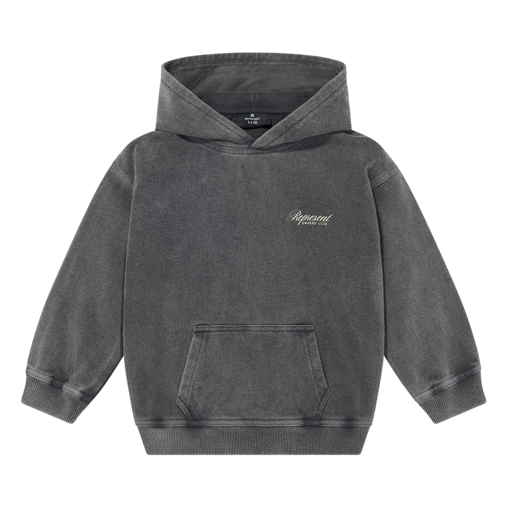Represent Unisex Kids Gray Kids Sweatshirts, 12 M, Mini Owners Club Script Hoodie