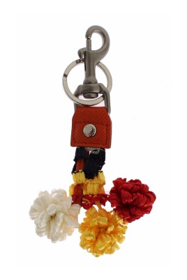 multicolor-sicily-raffia-leather-keychain