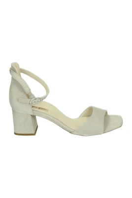 Beige Mockasandal med Gummisula