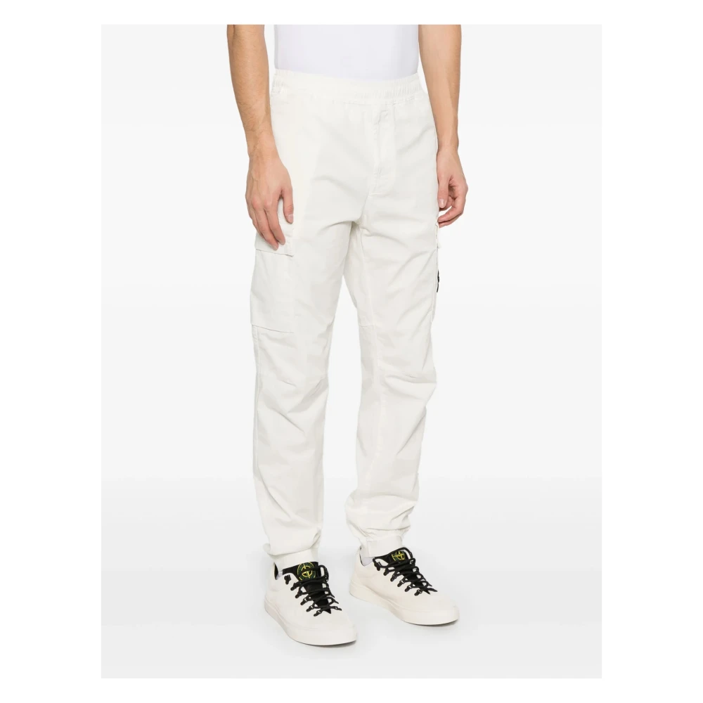 Stone Island Casual Cargo Broek White Heren