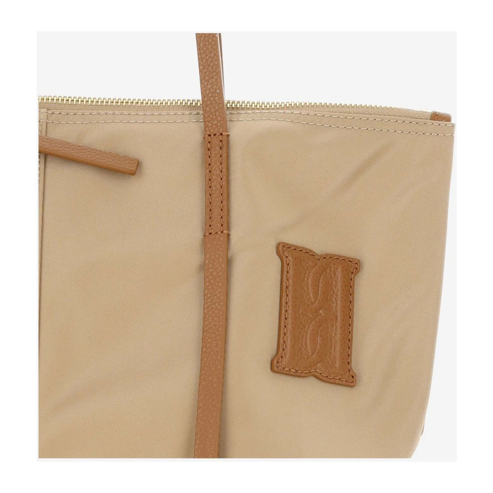 By Malene Birger Nylon Schoudertas met Leren Inzetstukken By Herenne Birger Beige Dames