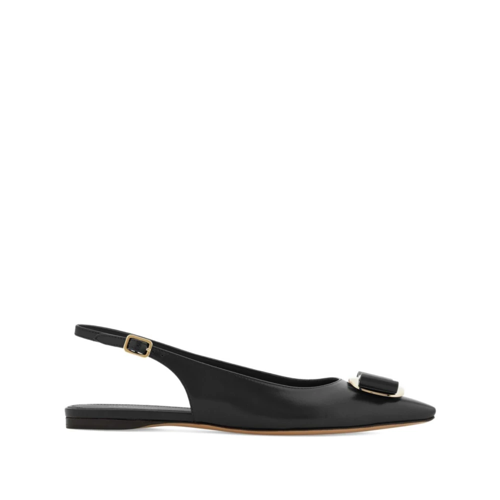 Ferragamo Women's Black Ballerina Shoes, 4 Uk, Pointed Toe Flat