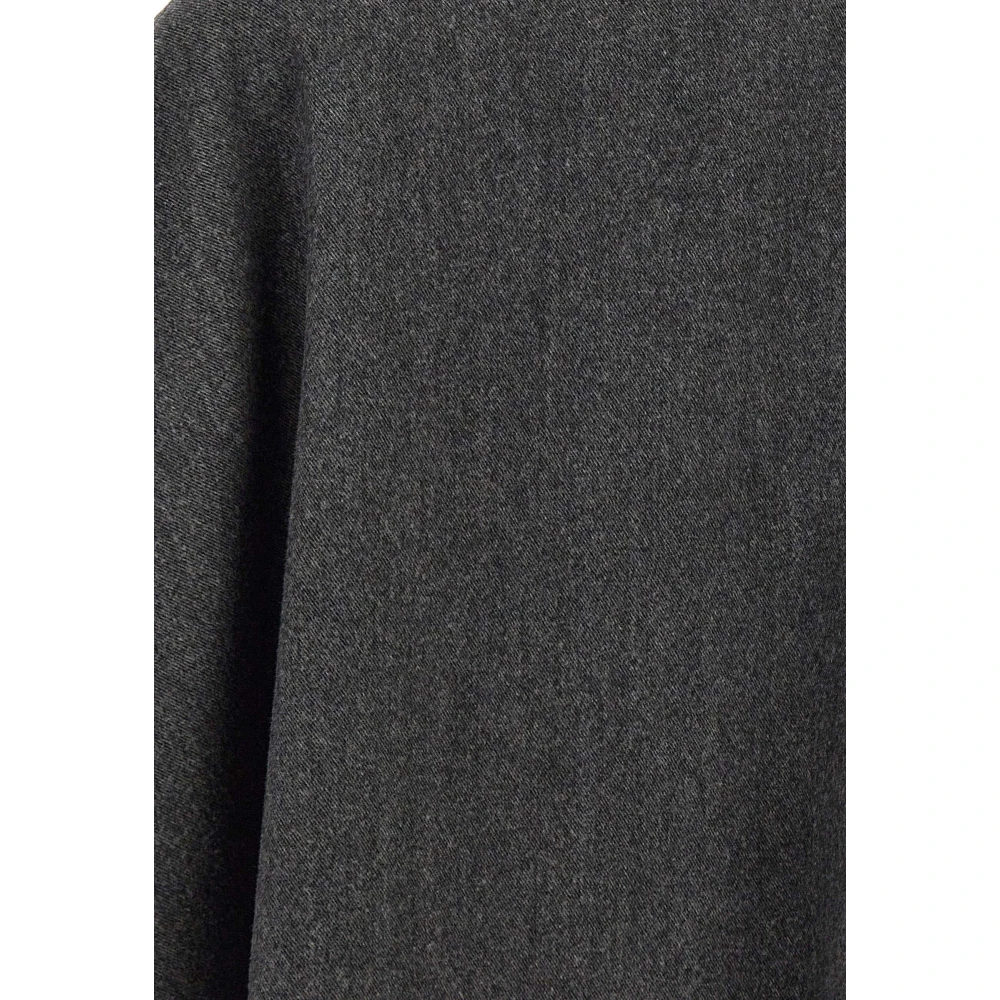 Fabiana Filippi Grijze Wol Cape Jas Gray Dames
