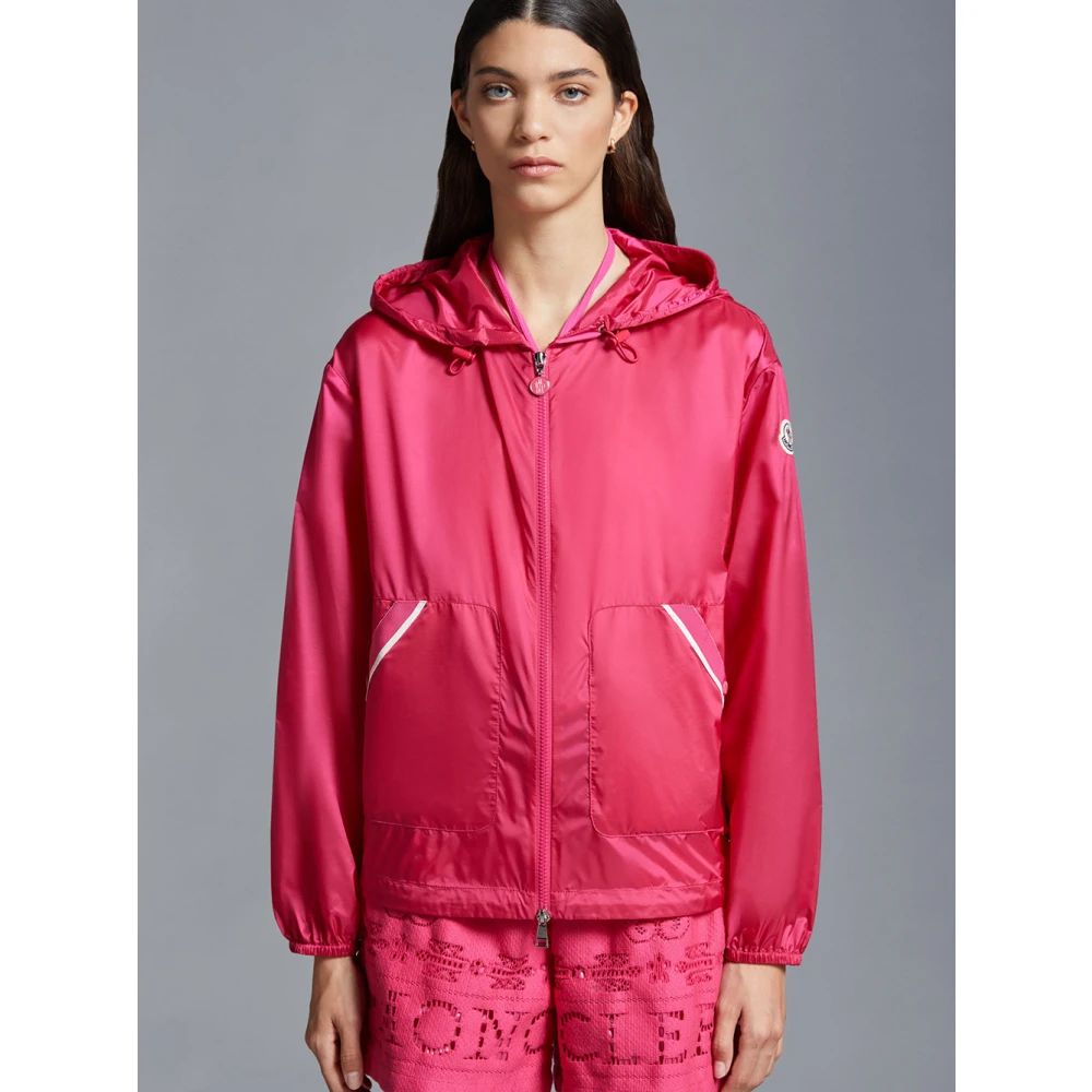 Moncler Fuchsia Jassen met Verstelbare Capuchon Pink Dames