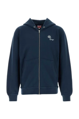 Tulip Embroidered Zip Hoodie