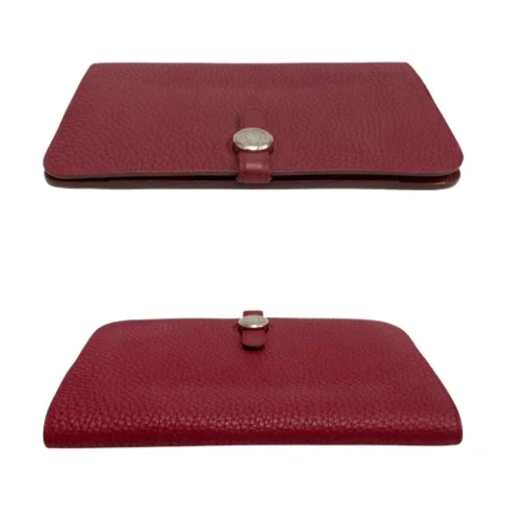 Hermès Vintage Pre-owned Leather wallets Red Dames