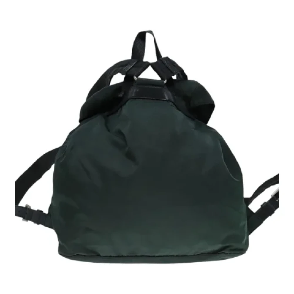 Prada Vintage Pre-owned Nylon backpacks Green Dames