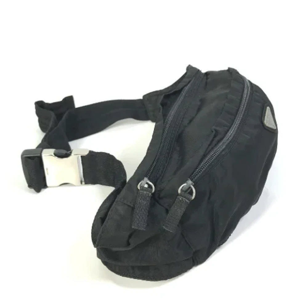 Prada Vintage Pre-owned Fabric prada-bags Black Heren