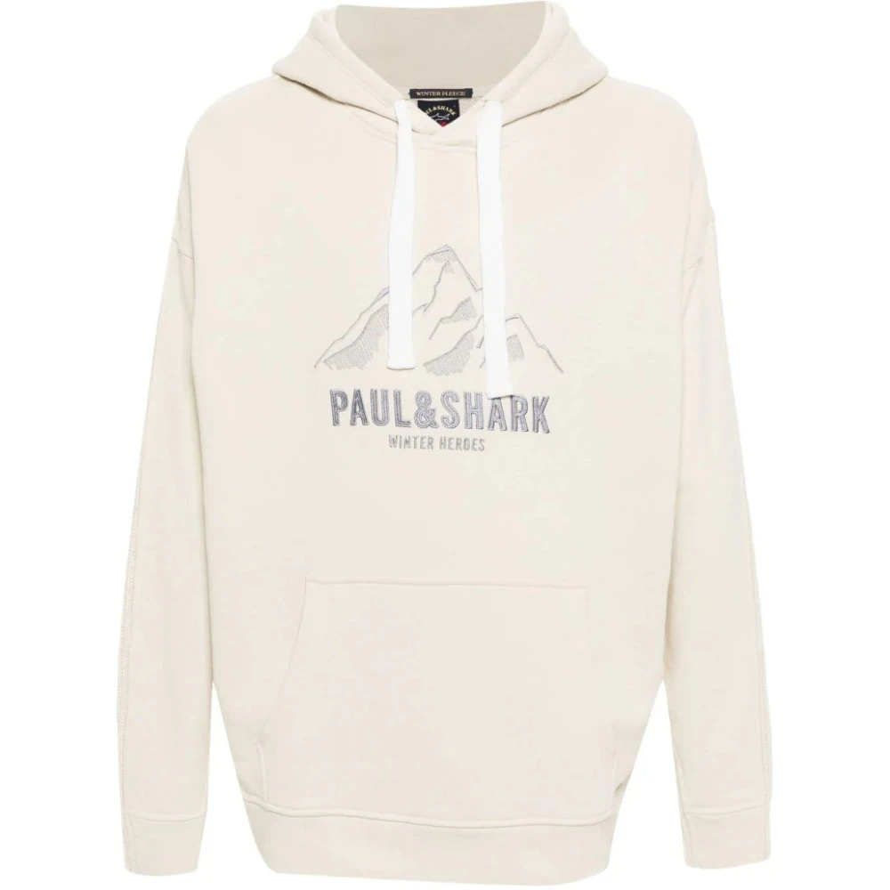 PAUL & SHARK Casual Beige Katoen Hoodie Beige Heren